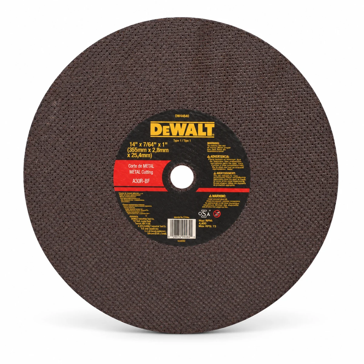 DW DISCO DE CORTE P/METAL 14X7/64X1