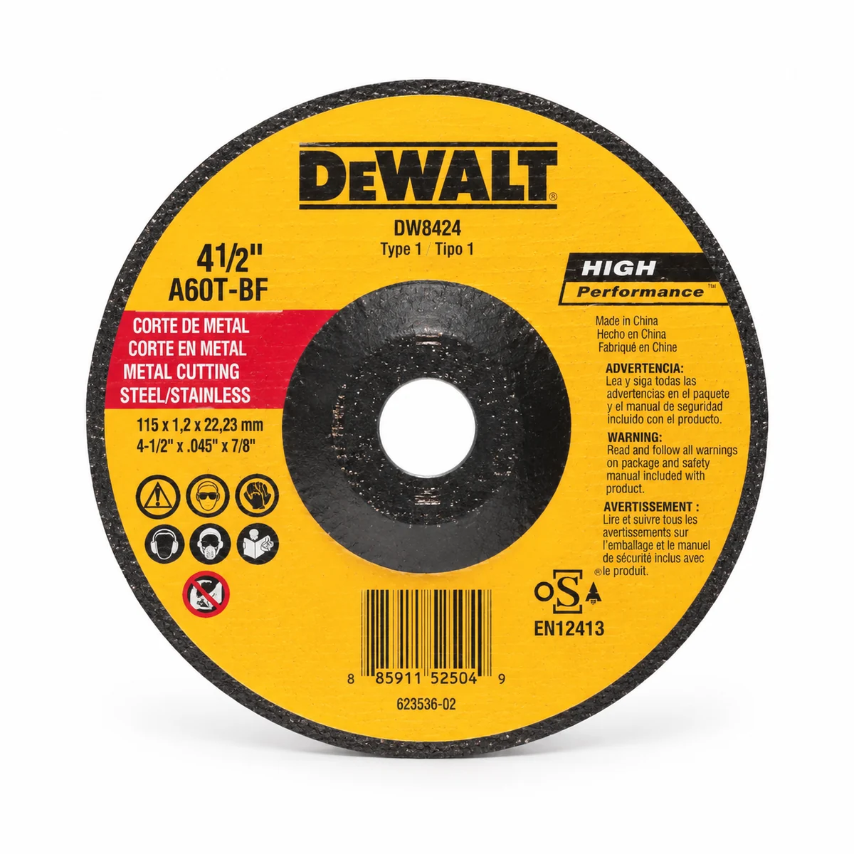 DW DISCO C/FINO INOX/M 4-1/2X.045X7/8 CD