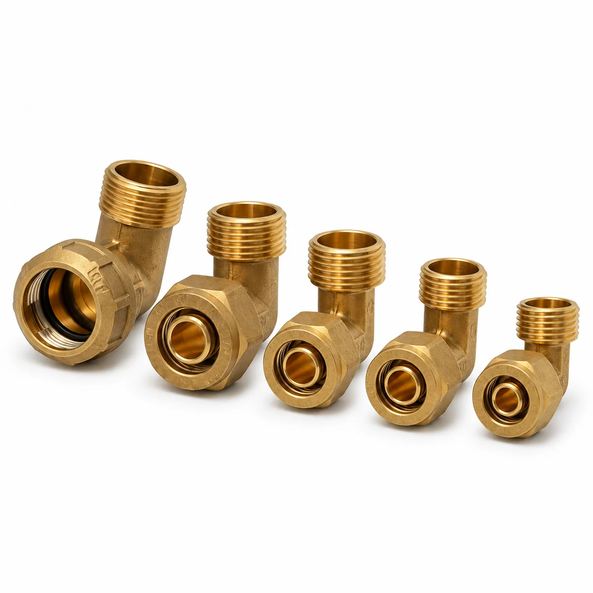 PEX CODO A 90º MACHO 12 X 1/2 BRONCE
