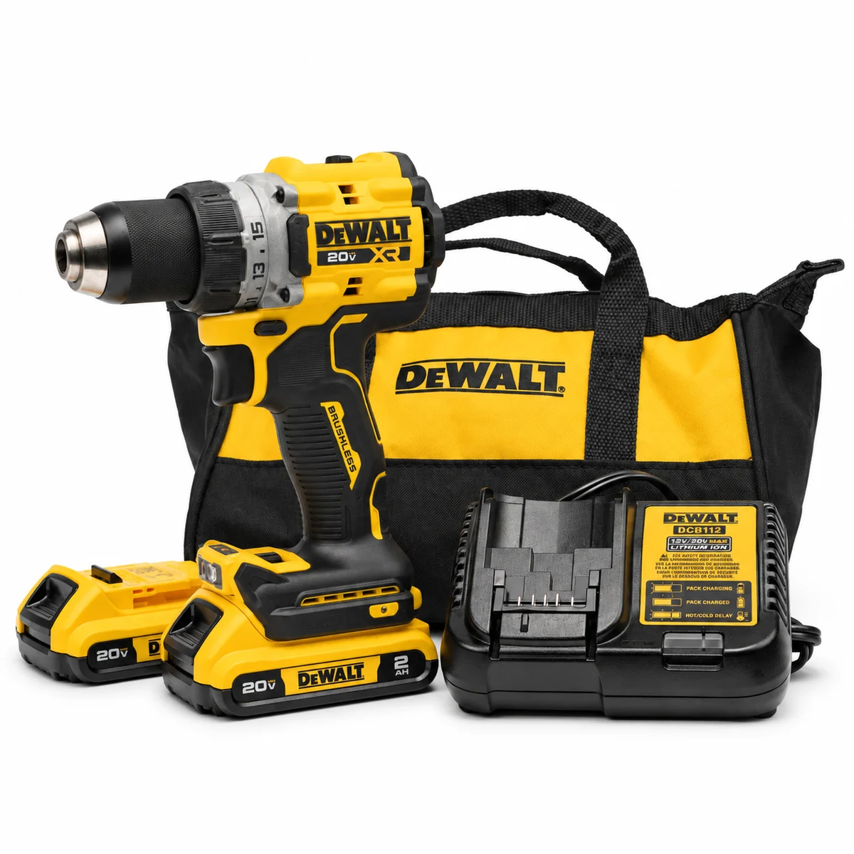 Kit de taladro percutor DEWALT XR 20V