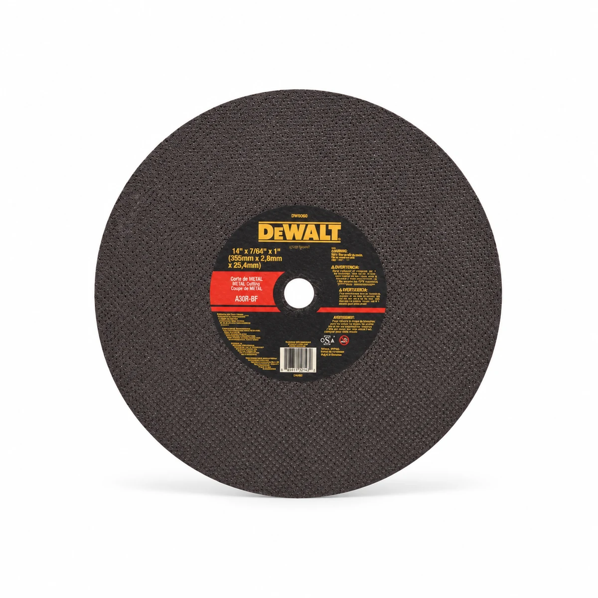 Disco abrasivo para corte de metal