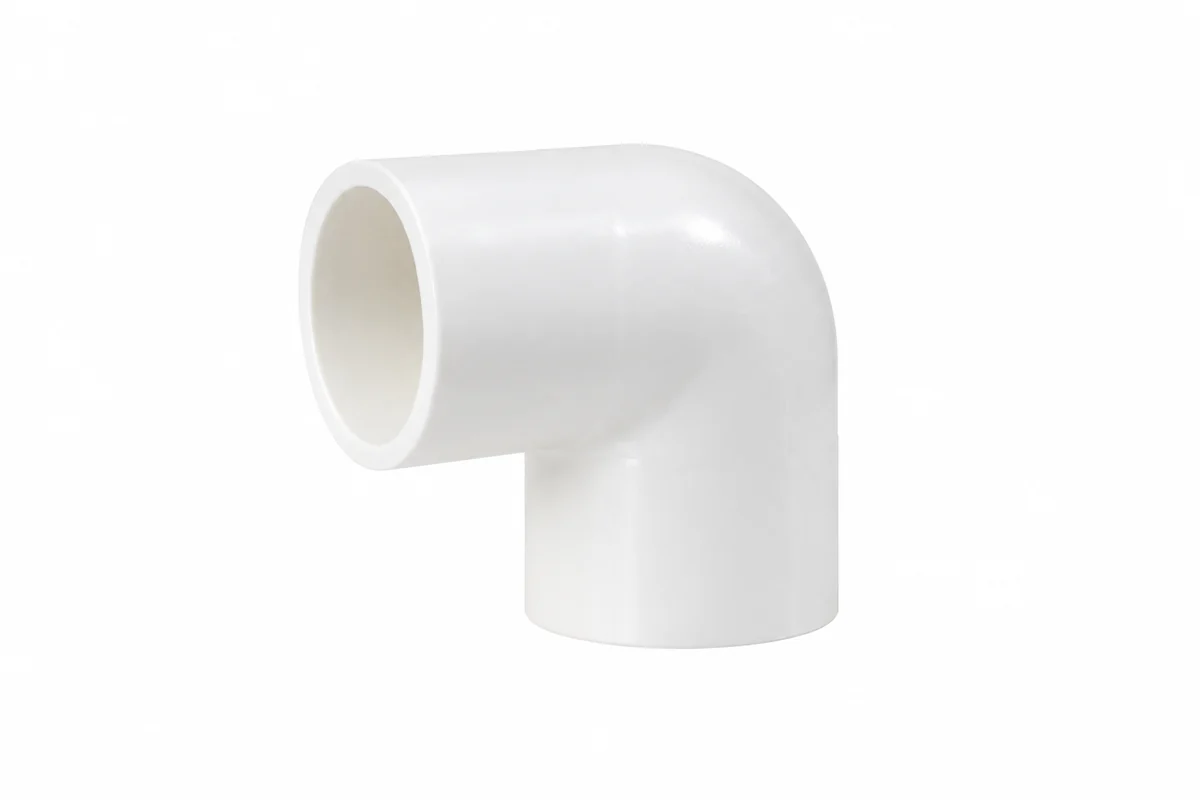 Codo liso 90° PVC blanco