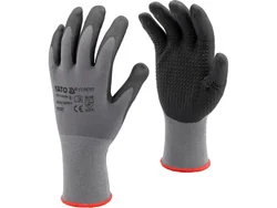 SAFETY GLOVES NITRILE FOAM WITH DOTS SIZE 10
